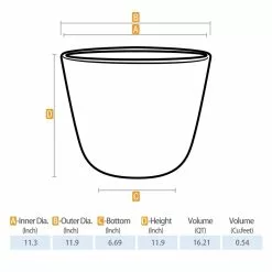Allen + Roth 11.3In Reactive Planter Auburn 10 Allen + Roth 11.3In Reactive Planter Auburn -Allen + Roth Shop 1062821 48935227