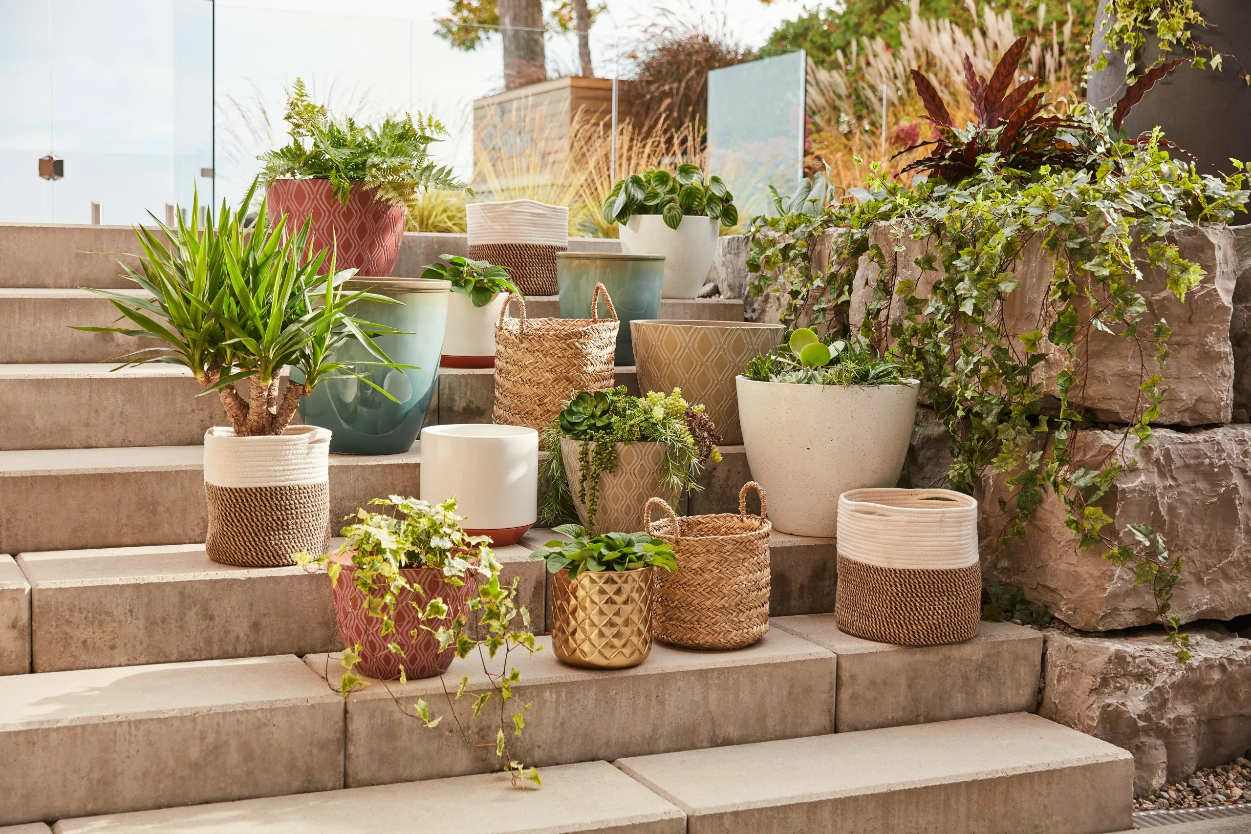 Allen + Roth 11.3In Reactive Planter Auburn 2 Allen + Roth 11.3In Reactive Planter Auburn - Image 2