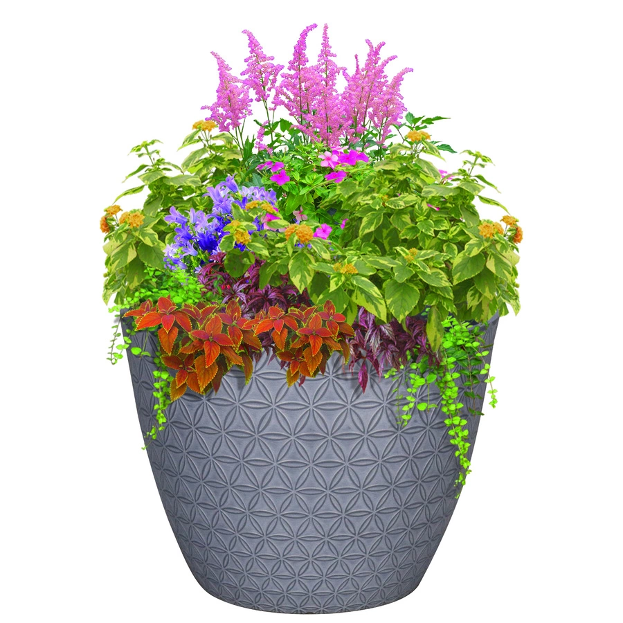 Allen + Roth 15.2In Geometric Planter Orion Blue 4 Allen + Roth 15.2In Geometric Planter Orion Blue - Image 4