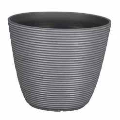 Allen + Roth 11.4In Roman Ribbed Planter Matte Finish Lava Smoke 15 Allen + Roth 11.4In Roman Ribbed Planter Matte Finish Lava Smoke -Allen + Roth Shop 1062830 44143033 001