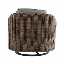 Allen + Roth Costa Set Of 2 Wicker Swivel Dining Chairs With Grey Cushions 16 Allen + Roth Costa Set Of 2 Wicker Swivel Dining Chairs With Grey Cushions -Allen + Roth Shop 1063050 44916657