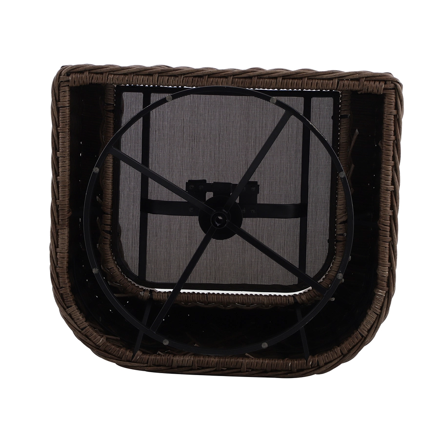 Allen + Roth Costa Set Of 2 Wicker Swivel Dining Chairs With Grey Cushions 1 Allen + Roth Costa Set Of 2 Wicker Swivel Dining Chairs With Grey Cushions