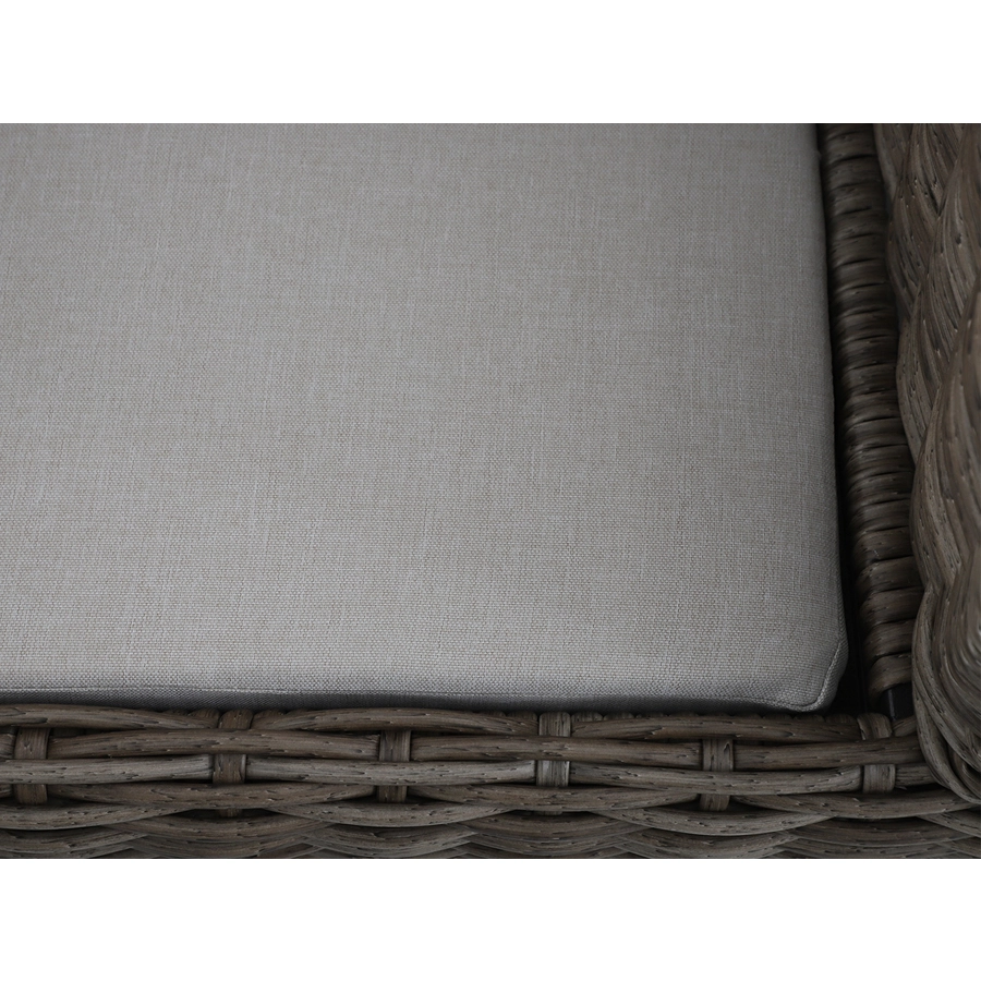 Allen + Roth Maitland Brown Wicker Stationary Conversation Chair With Beige Olefin Cushion 3 Allen + Roth Maitland Brown Wicker Stationary Conversation Chair With Beige Olefin Cushion - Image 3