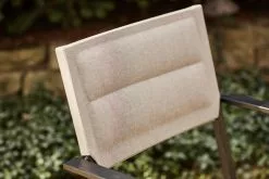 Allen + Roth Grey Stackable Outdoor Chair With Black Metal Frame