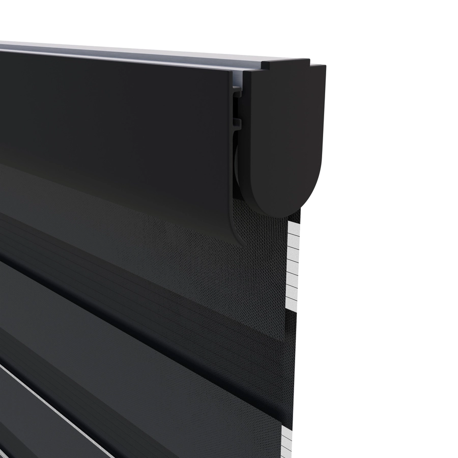 Allen + Roth Cordless Day-Night Zebra Roller Shade 27-in X 72-in Black 3 Allen + Roth Cordless Day-Night Zebra Roller Shade 27-in X 72-in Black - Image 3