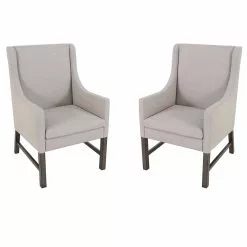 Allen + Roth Riverchase Captain Chair Set - Set Of 2 - Brown -Allen + Roth Shop 1099841 11904120 001