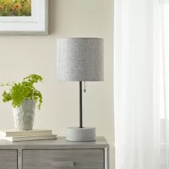 Allen + Roth 16.5" Concrete Bronze Table Lamp With Shade 10 Allen + Roth 16.5" Concrete Bronze Table Lamp With Shade -Allen + Roth Shop 1233125 47705040