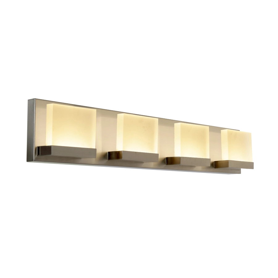 Allen + Roth Cora 4-Light Brushed Nickel Modern And Contemporary LED Vanity Light 6 Allen + Roth Cora 4-Light Brushed Nickel Modern And Contemporary LED Vanity Light - Image 6
