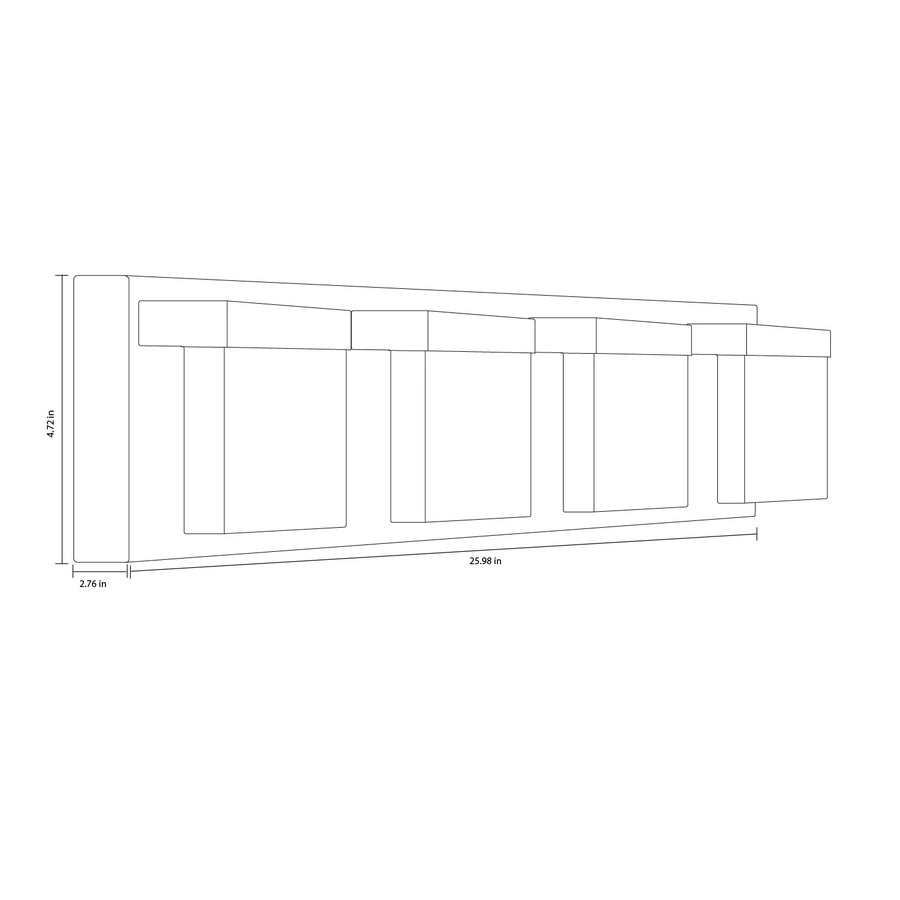 Allen + Roth Cora 4-Light Brushed Nickel Modern And Contemporary LED Vanity Light 5 Allen + Roth Cora 4-Light Brushed Nickel Modern And Contemporary LED Vanity Light - Image 5