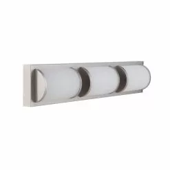Allen + Roth Kinsley 3-Light Brushed Nickel Modern And Contemporary LED Vanity Light -Allen + Roth Shop 1362612 15447430