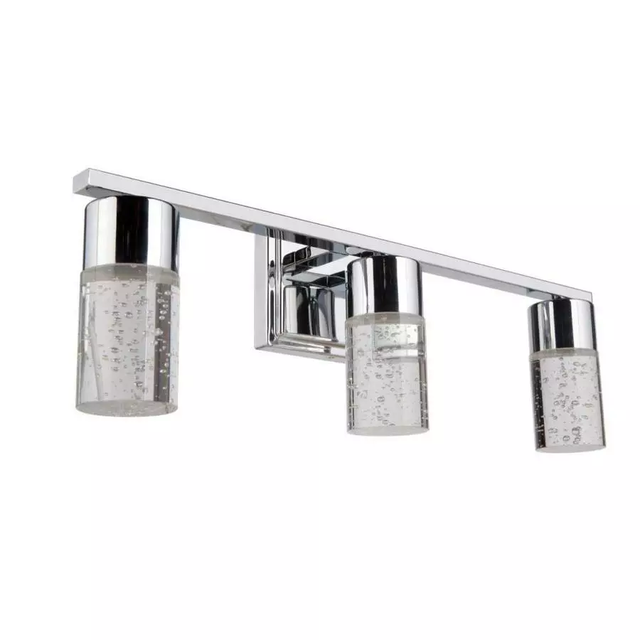Allen + Roth Dunwynn 3-Light Chrome Modern And Contemporary LED Vanity Light 2 Allen + Roth Dunwynn 3-Light Chrome Modern And Contemporary LED Vanity Light - Image 2