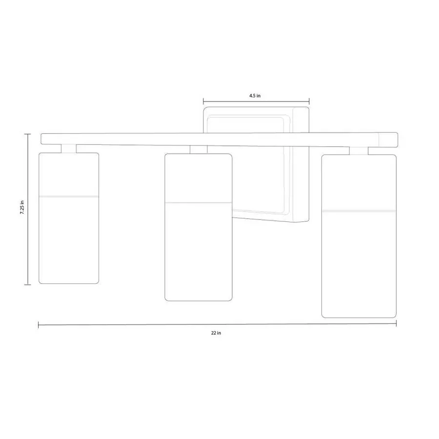 Allen + Roth Dunwynn 3-Light Chrome Modern And Contemporary LED Vanity Light 9 Allen + Roth Dunwynn 3-Light Chrome Modern And Contemporary LED Vanity Light - Image 9