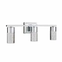 Allen + Roth Dunwynn 3-Light Chrome Modern And Contemporary LED Vanity Light