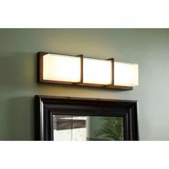 Allen + Roth 20-in Brighton Bronze LED Vanity Light
