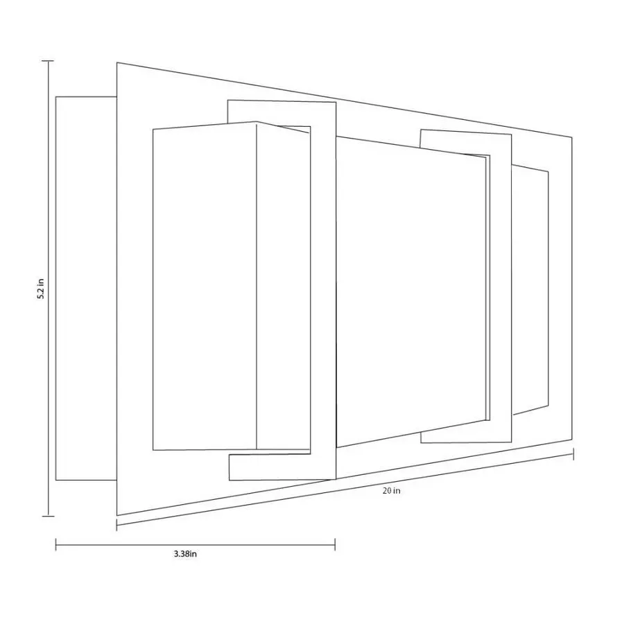 Allen + Roth 20-in Brighton Bronze LED Vanity Light 6 Allen + Roth 20-in Brighton Bronze LED Vanity Light - Image 6