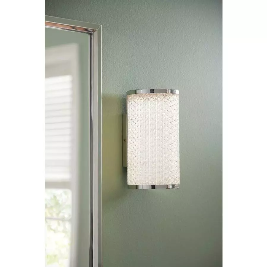 Allen + Roth Charlotte 1-Light Chrome Modern And Contemporary LED Vanity Light 3 Allen + Roth Charlotte 1-Light Chrome Modern And Contemporary LED Vanity Light - Image 3