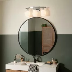 Allen + Roth 3-Light Chrome Standard Bathroom Vanity Light