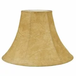 ALLEN + ROTH 10-in X 14-in Tan Fabric Bell Lamp Shade