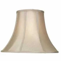 ALLEN + ROTH 12.5-in X 17-in Tan Fabric Bell Lamp Shade
