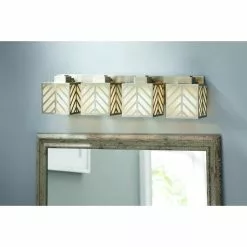 Allen + Roth 27.5-in 4-Light Brushed Nickel Vanity Light