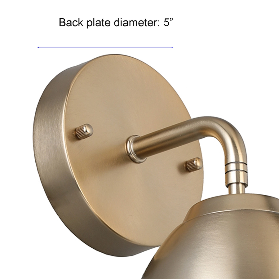 Allen + Roth 6-in 1-Light Gold Bathroom Wall Sconce 1 Allen + Roth 6-in 1-Light Gold Bathroom Wall Sconce