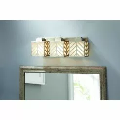 Allen + Roth 20-in W 3-Light Brushed Nickel Vanity Light With Frosted Glass 13 Allen + Roth 20-in W 3-Light Brushed Nickel Vanity Light With Frosted Glass -Allen + Roth Shop 2417811 44062679