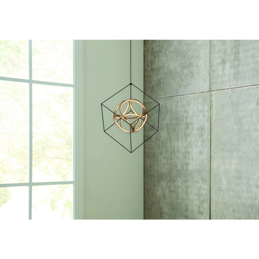 Allen + Roth 1-Light Matte Black And Brass Pendant Light 3 Allen + Roth 1-Light Matte Black And Brass Pendant Light - Image 3