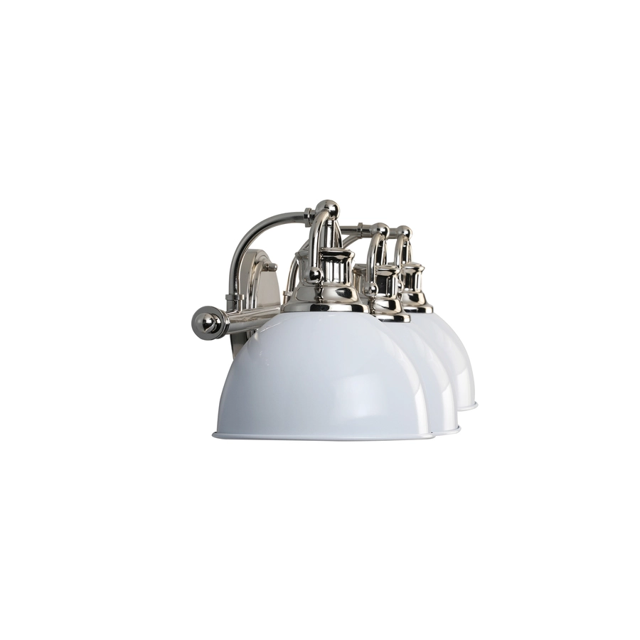 Allen + Roth 24.5-in 3-Light Polished Nickel Vanity Wall Sconce 3 Allen + Roth 24.5-in 3-Light Polished Nickel Vanity Wall Sconce - Image 3