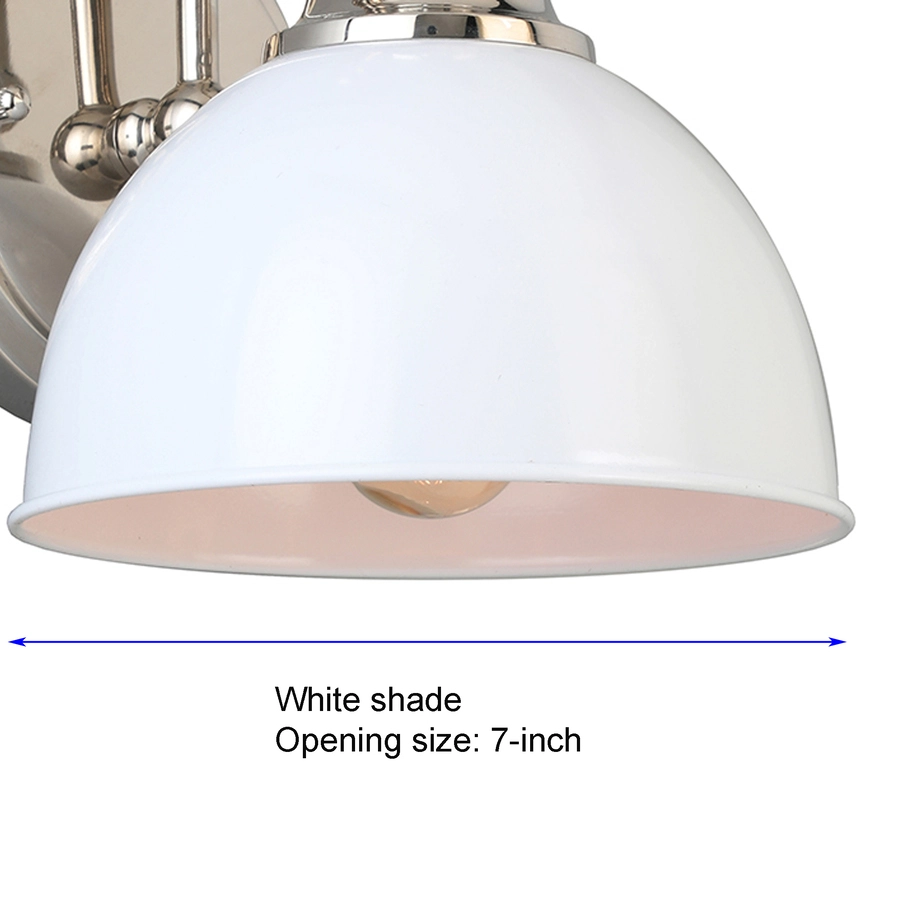 Allen + Roth 24.5-in 3-Light Polished Nickel Vanity Wall Sconce 4 Allen + Roth 24.5-in 3-Light Polished Nickel Vanity Wall Sconce - Image 4