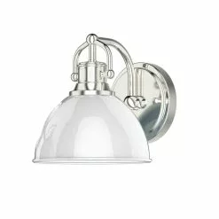 Allen + Roth 7-in 1-Light Polished Nickel And White Bathroom Vanity Light -Allen + Roth Shop 2417816 15081611 001