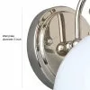 Allen + Roth 7-in 1-Light Polished Nickel And White Bathroom Vanity Light