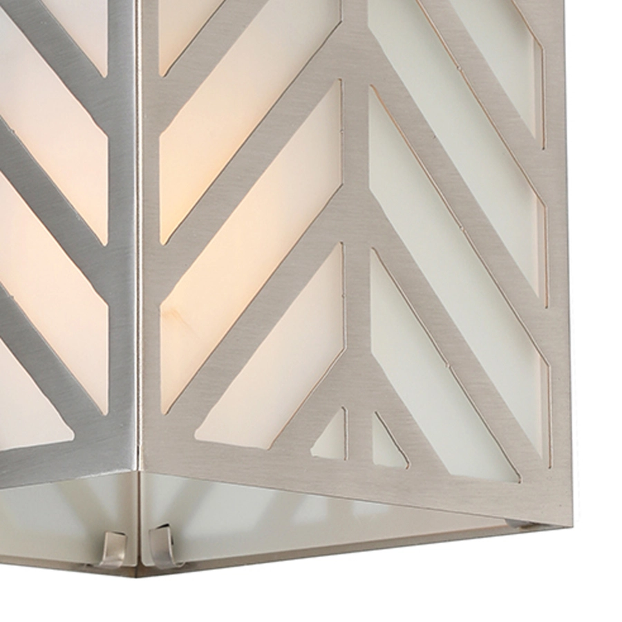 Allen + Roth 5.5-in W 1-Light Brushed Nickel Wall Sconce Vanity Light With Frosted Glass 7 Allen + Roth 5.5-in W 1-Light Brushed Nickel Wall Sconce Vanity Light With Frosted Glass - Image 7