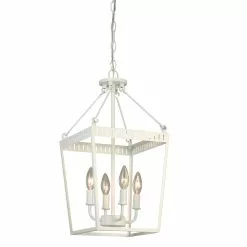 Allen + Roth 10.625" W 4LT White Pendant -Allen + Roth Shop 2417822 43558641 001