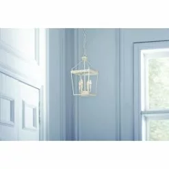 Allen + Roth 10.625" W 4LT White Pendant