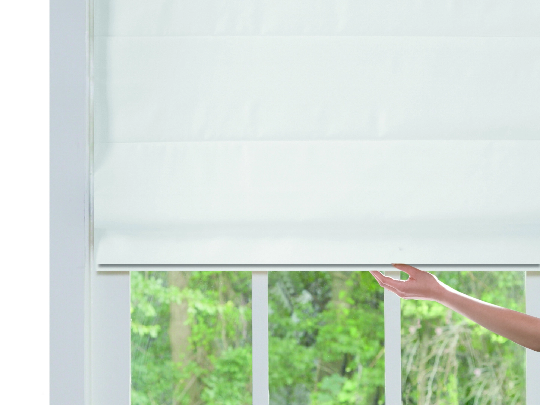 "allen + Roth Blackout Roman Shade - 41"" X 72"" - Snow" 2 "allen + Roth Blackout Roman Shade - 41"" X 72"" - Snow" - Image 2