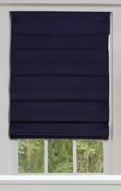 "allen + Roth Blackout Roman Shade - 24"" X 72"" - Midnight Blue"