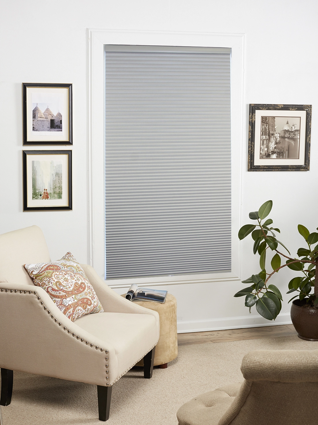 "allen + Roth Blackout Cellular Shade - 20"" X 48"" - Polyester - Gray" 3 "allen + Roth Blackout Cellular Shade - 20"" X 48"" - Polyester - Gray" - Image 3