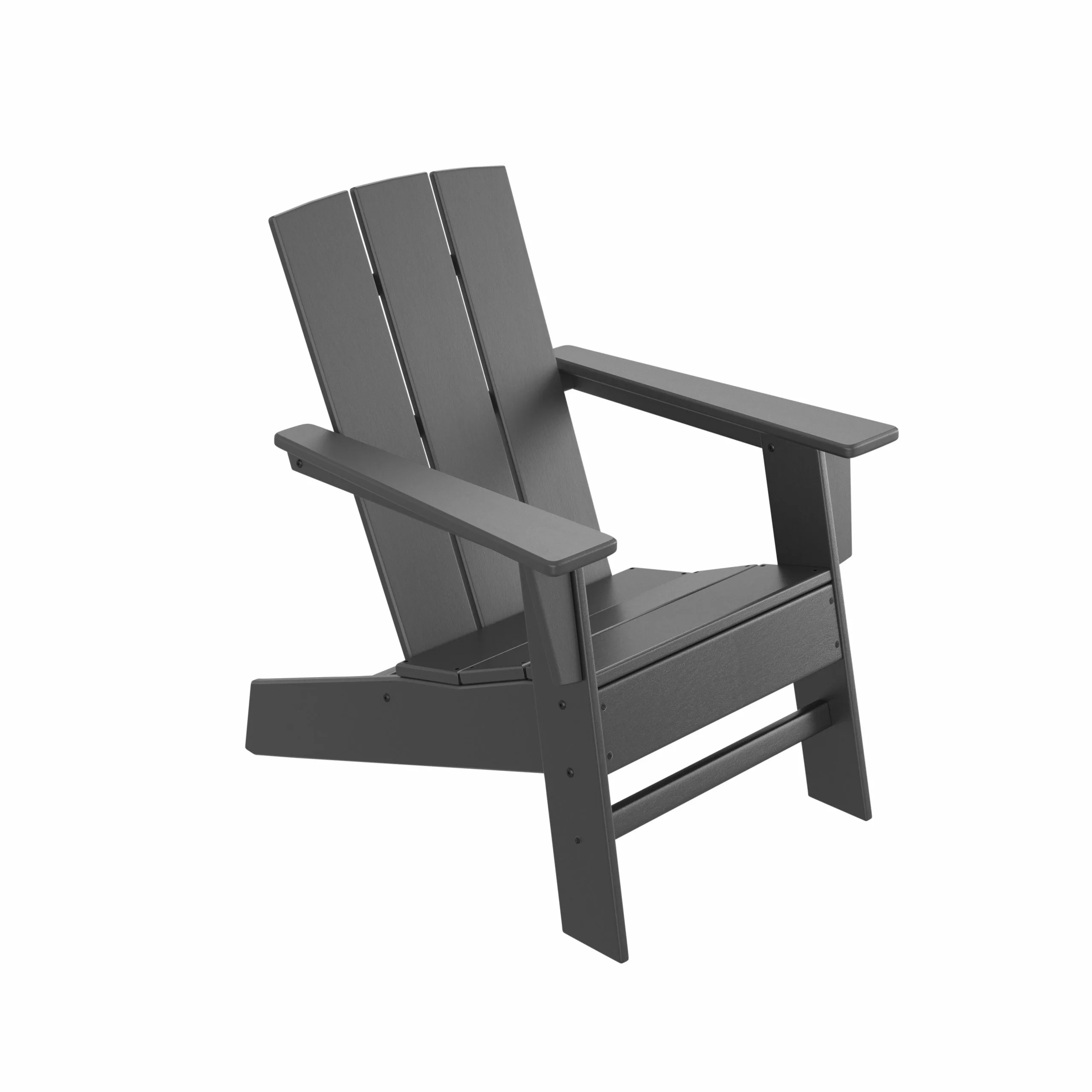Allen + Roth Oakport Black Plastic Adirondack Chair 6 Allen + Roth Oakport Black Plastic Adirondack Chair - Image 6