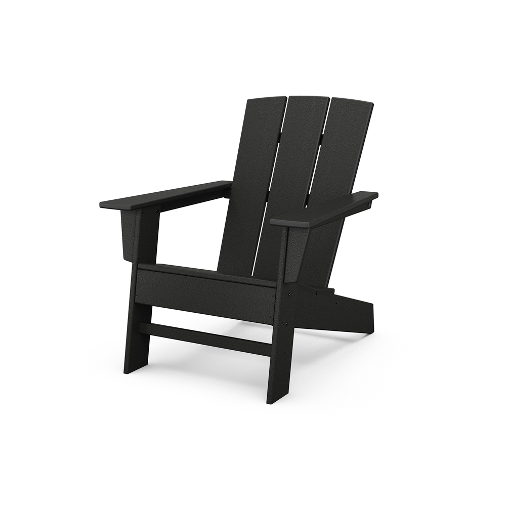 Allen + Roth Oakport Black Plastic Adirondack Chair 4 Allen + Roth Oakport Black Plastic Adirondack Chair - Image 4