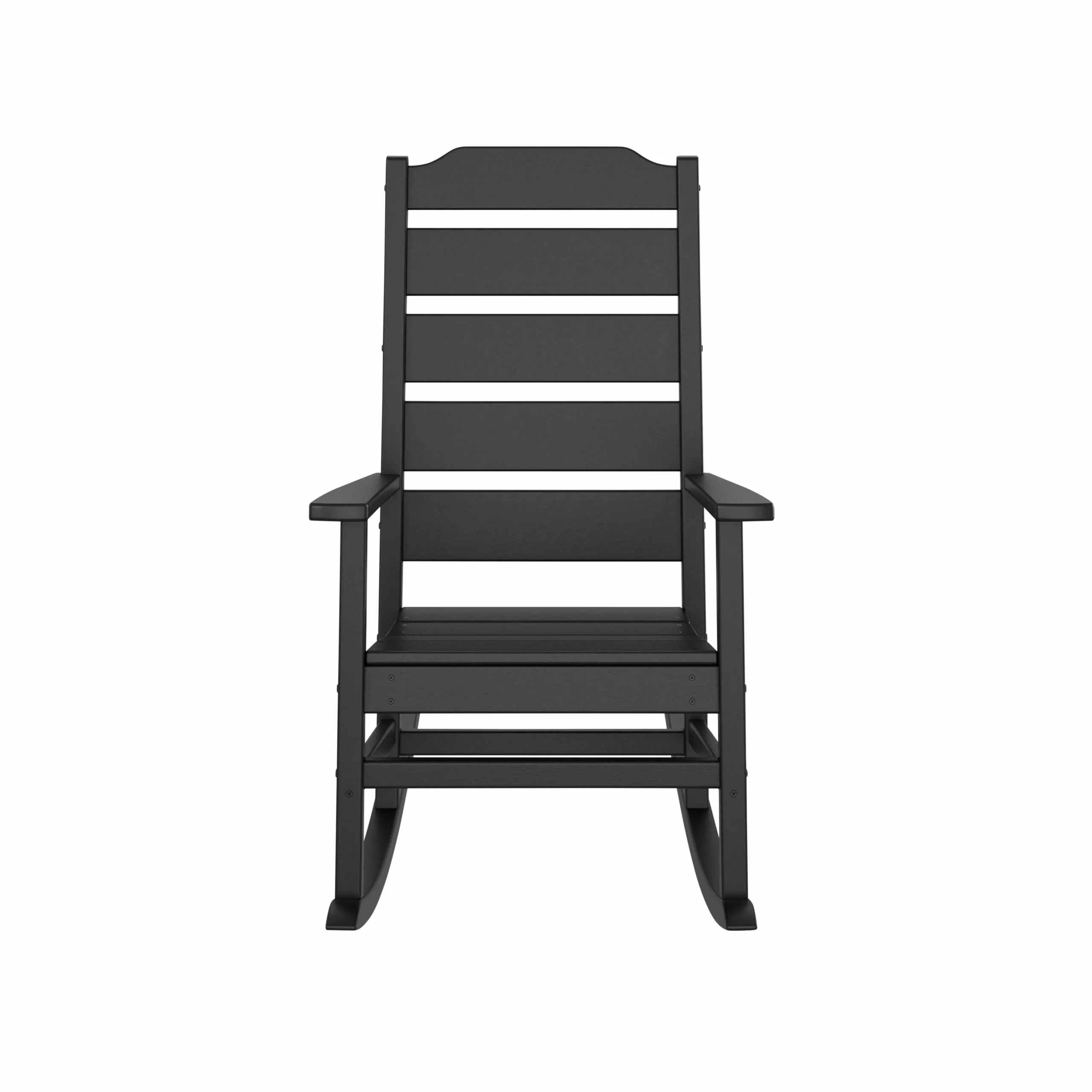 Allen + Roth Oakport Black Plastic Rocking Chair 8 Allen + Roth Oakport Black Plastic Rocking Chair - Image 8
