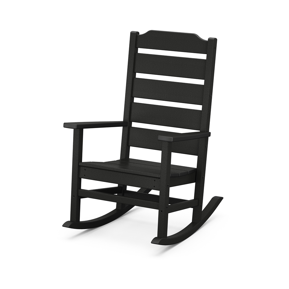 Allen + Roth Oakport Black Plastic Rocking Chair 6 Allen + Roth Oakport Black Plastic Rocking Chair - Image 6