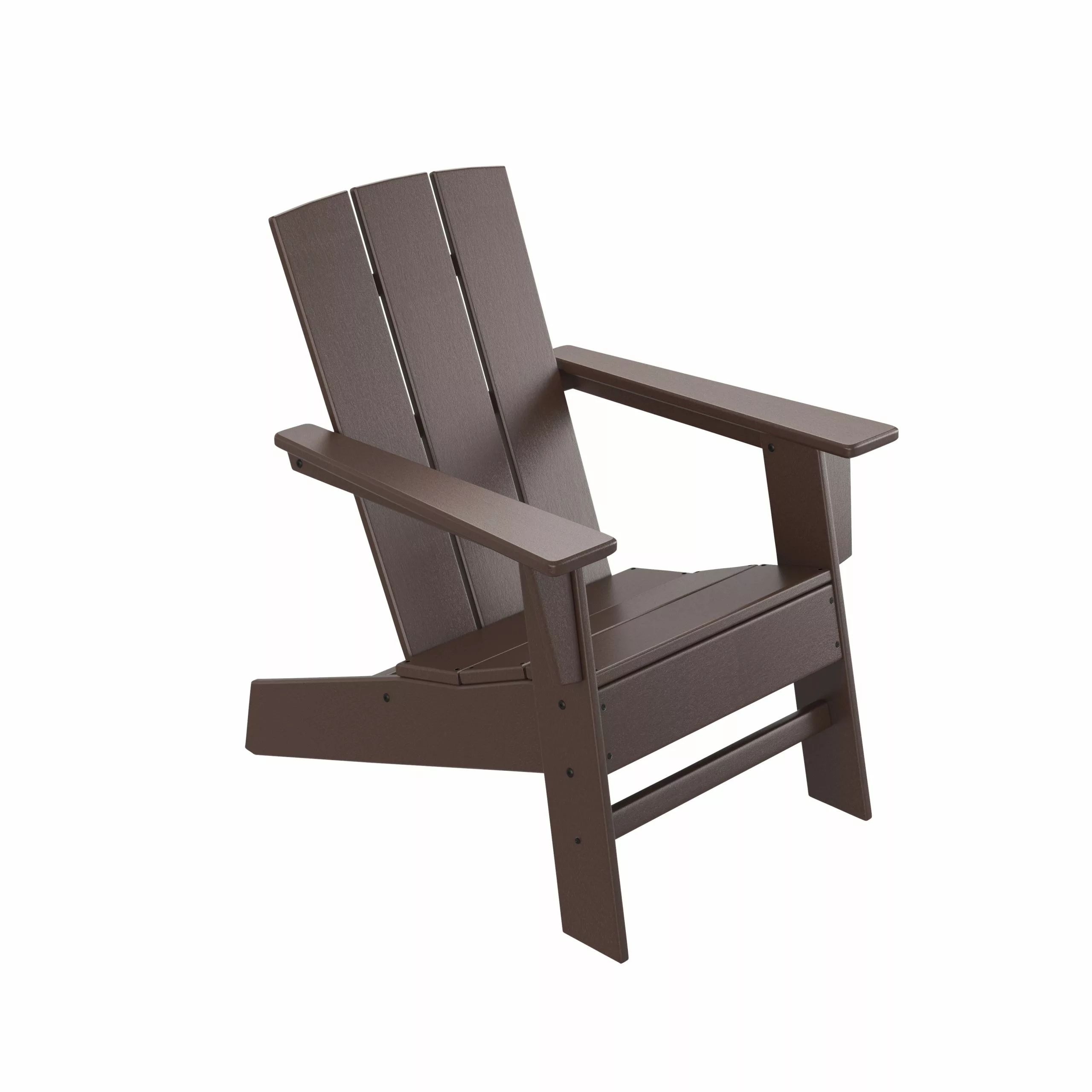 Allen + Roth Oakport Mahogany Plastic Adirondack Chair 3 Allen + Roth Oakport Mahogany Plastic Adirondack Chair - Image 3