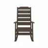 Allen + Roth Oakport Mahogany Plastic Rocking Chair