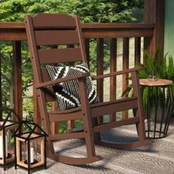 Allen + Roth Oakport Mahogany Plastic Rocking Chair 15 Allen + Roth Oakport Mahogany Plastic Rocking Chair -Allen + Roth Shop 330950449 AlternateImage6