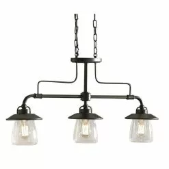 Allen + Roth Bristow 36-in W 3-Light Mission Bronze Kitchen Island Light With Clear Shade 11 Allen + Roth Bristow 36-in W 3-Light Mission Bronze Kitchen Island Light With Clear Shade -Allen + Roth Shop 339927 00672139 001