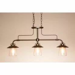 Allen + Roth Bristow 36-in W 3-Light Mission Bronze Kitchen Island Light With Clear Shade 8 Allen + Roth Bristow 36-in W 3-Light Mission Bronze Kitchen Island Light With Clear Shade -Allen + Roth Shop 339927 08795011