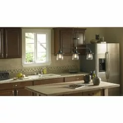 Allen + Roth Bristow 36-in W 3-Light Mission Bronze Kitchen Island Light With Clear Shade 9 Allen + Roth Bristow 36-in W 3-Light Mission Bronze Kitchen Island Light With Clear Shade -Allen + Roth Shop 339927 08795013