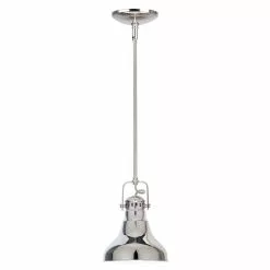 Allen + Roth 8.1-in W Polished Nickel Mini Pendant Light With Metal Shade 5 Allen + Roth 8.1-in W Polished Nickel Mini Pendant Light With Metal Shade -Allen + Roth Shop 351053 09060755 001