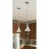 Allen + Roth 8.1-in W Polished Nickel Mini Pendant Light With Metal Shade