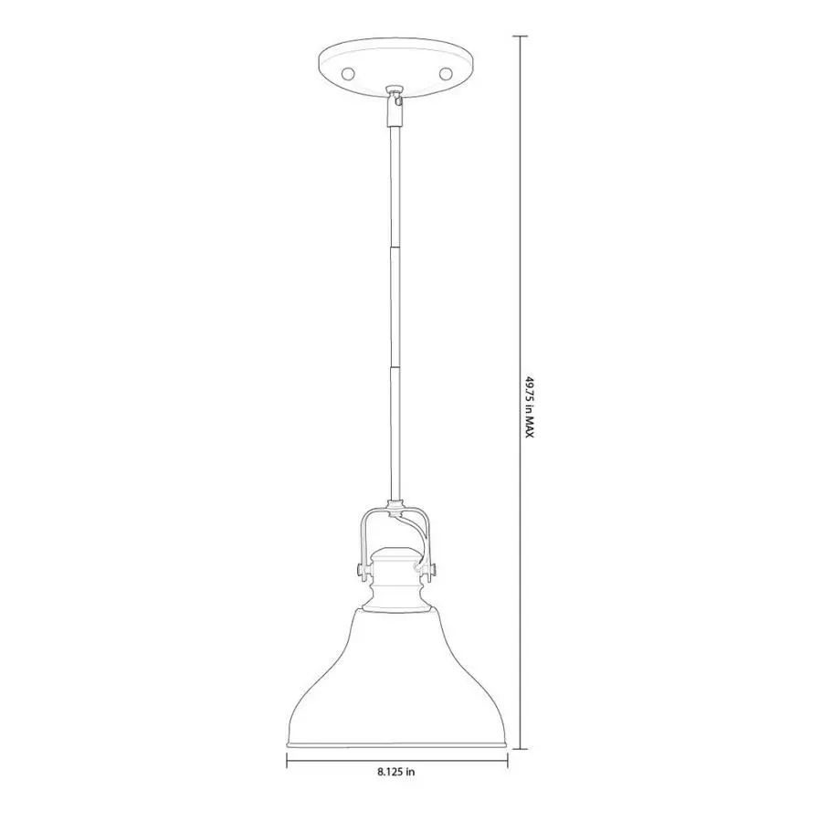 Allen + Roth 8.1-in W Polished Nickel Mini Pendant Light With Metal Shade 2 Allen + Roth 8.1-in W Polished Nickel Mini Pendant Light With Metal Shade - Image 2